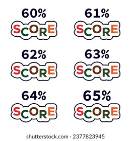 Vector score sign designed 60 to 65 percent catch.