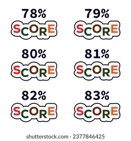 Vector score sign designed 78 to 83 percent catch.