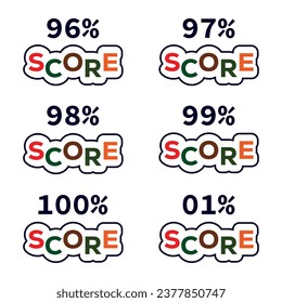 Vector score sign designed 96 to 01 percent catch.