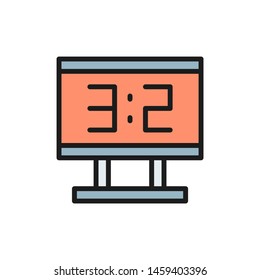 Vector scoreboard flat color icon.