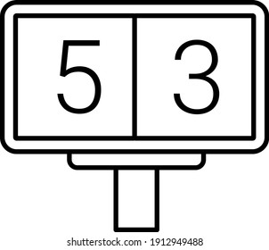 Vector Scoreboard Outline Icon Design
