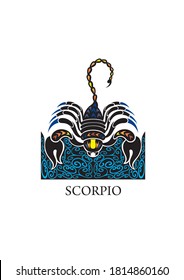 Vector scorpio horoscope zodiac  sign 