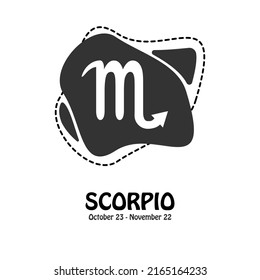 Vector de símbolo Scorpio, fácil de cambiar de color. se puede imprimir para la decoración web.