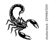 Vector Scorpion Illustration Flash Tattoo Drawing Isolated