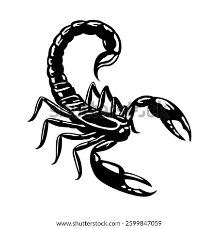 Vector Scorpion Illustration Flash Tattoo Drawing Isolated