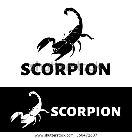 Vector Scorpion Logo Black White Scorpion Stock Vector (Royalty Free ...