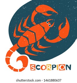Vector scorpion original design. Vector illustration