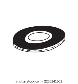 Vector scotch tape for nail manicure sketch