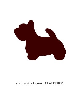 Vector Scottish Terrier Dog Icon Isolated On White Background