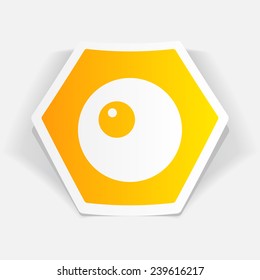 Vector scrambled eggs icon. Food icon. Eps10