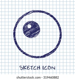 Vector scrambled eggs icon. Food icon. Eps10