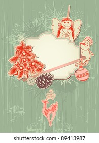 vector scrap booking kit for Christmas