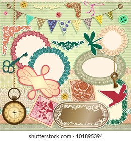 Vector Scrap Booking Set