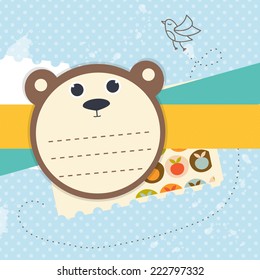 Vector scrapbook page template
