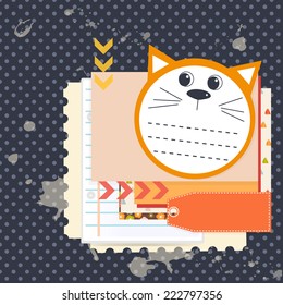 Vector scrapbook page template