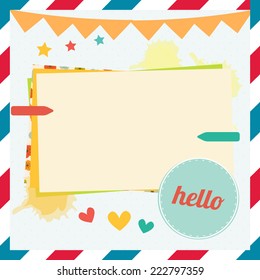 Vector scrapbook page template
