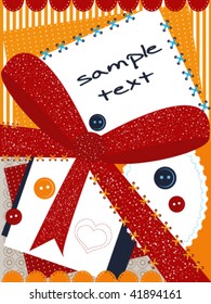 vector scrapbook with place for text