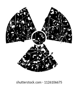 vector scratch Radiation hazard symbol sign