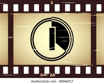vector scratched film strip