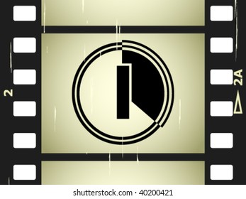 vector scratched film strip