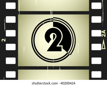 tira de película raspada por vector