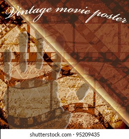 vector scratched film strip