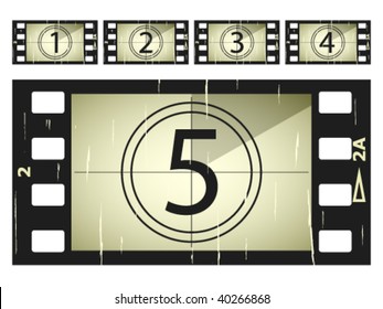 vector scratched film strips