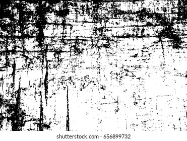 Vector scratched texture. Grunge paper background. Black and white texture