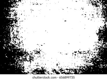 Vector scratched texture. Grunge paper background. Black and white texture