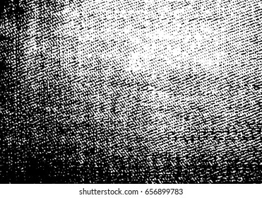 Vector scratched texture. Grunge paper background. Black and white texture