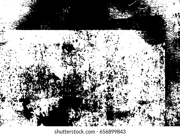 Vector scratched texture. Grunge paper background. Black and white texture