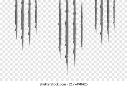 Vector scratches from the claws of the animal PNG. Scratches on an isolated transparent background. Gray scratches PNG. Animal claws.