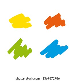 Vector scrawl color icon set, scribble Eps - Vectorial  