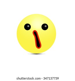 Vector scream screaming singing smile with an open mouth