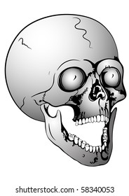 vector screaming skull