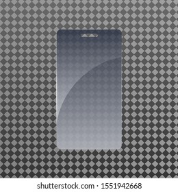 Vector screen protector film or glass cover. Screen protect Glass