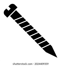 Vector Screw Glyph Icon Design
