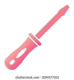 Vector Screwdriver Glyph Gradient Icon Design
