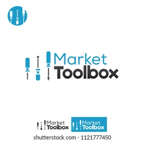 Vector Screwdriver Graph Bar Chart Stock Market Trade Exchange Logo Icon Brand Symbol Shape Sign Professional Business Company