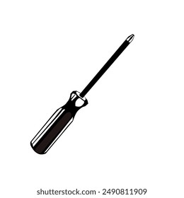 vector screwdriver logo symbol isolated on white background