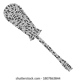 Vector screwdriver mosaic is composed from repeating recursive screwdriver elements. Recursive composition from screwdriver.