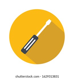 Vector screwdriver sign, flat icon