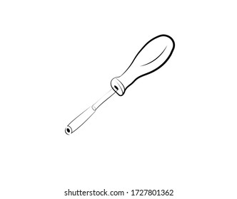 vector screwdriver. simple illustration  working tool