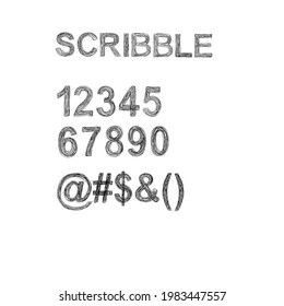 vector scribble alphabet for posters, designs, t-shirts, book covers, brochures