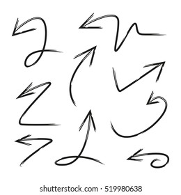 vector scribble arrows 