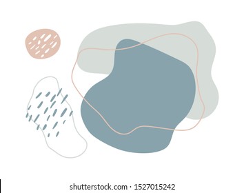 Vector Scribble creative speech bubbles background. Unique stylish modern brush painting with place for your text, light pastel colors abstract poster. Illustration clipart copy space