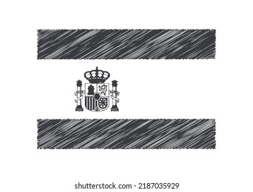 Vector scribble flag of Spain.