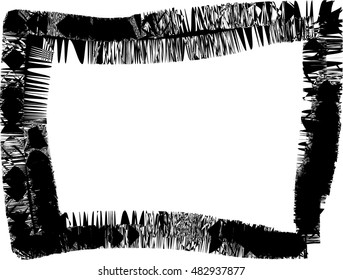 Vector Scribble . Grunge Brushes Stroke . Rectangle Frame. Logo Design .