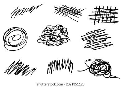 Vector Scribble Line Abstract Shape Hand Draw Sketch for your design element
