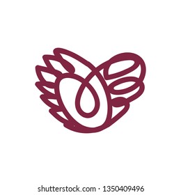vector scribble line heart art